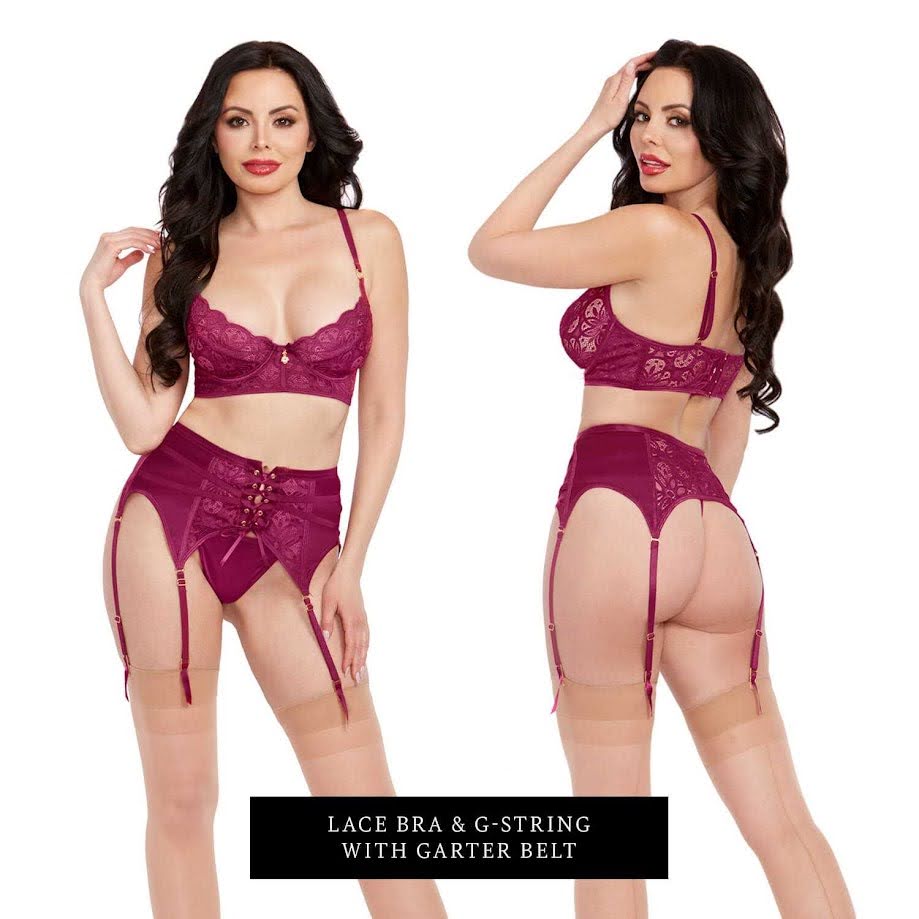 Lace Bra & G-String with Garter Belt (Limited Edition)