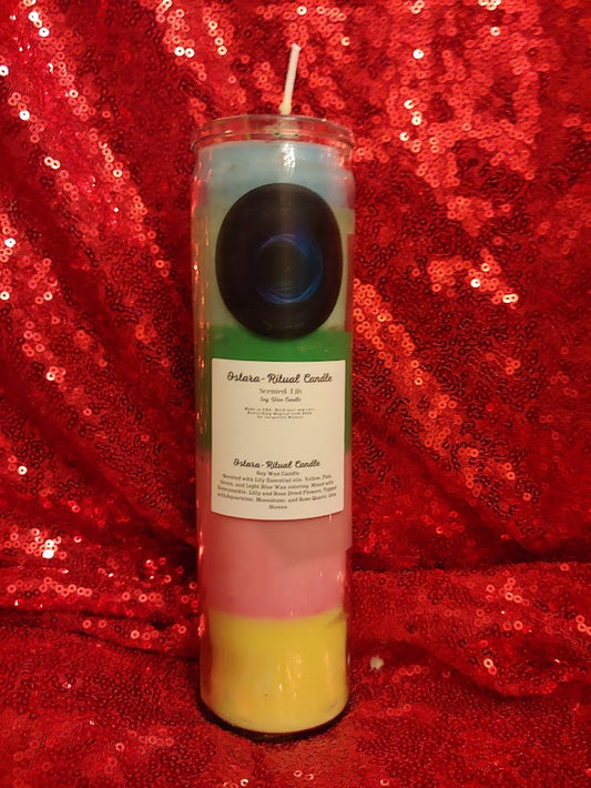 Magical Ostara Ritual Pillar Candle-Custom Made