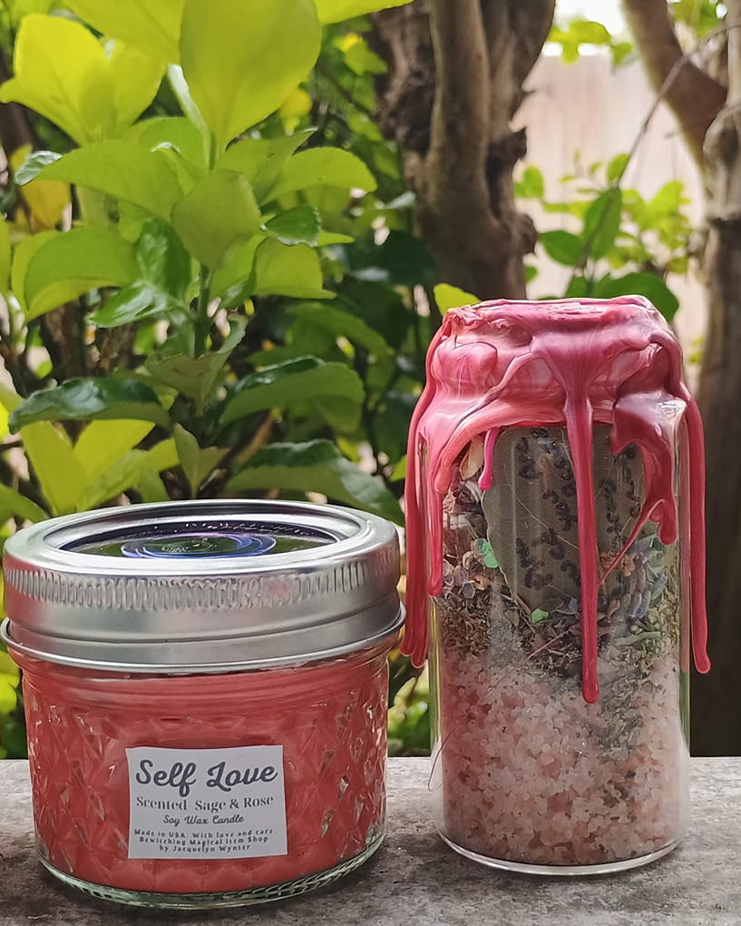Magical Self-Love Candle & Spell Jar Bundle Custom-Made