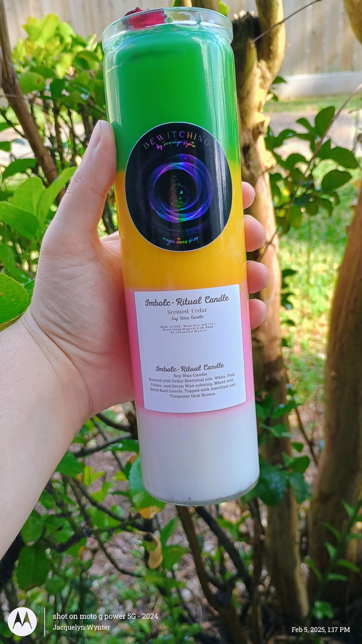 Magical Imbolc Ritual Pillar Candle-Custom Made