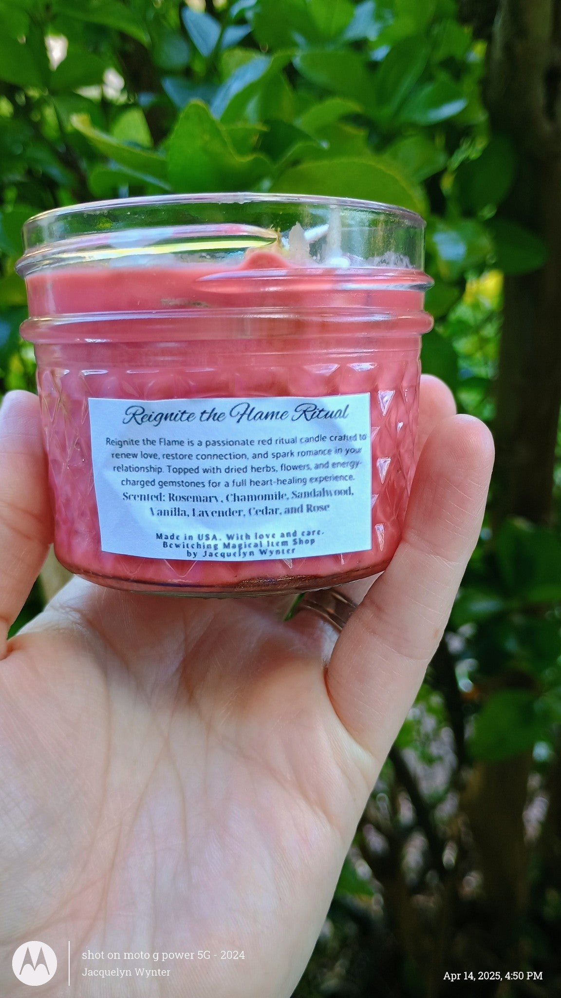Custom Made-Reignite the Flame Ritual Intention Candle