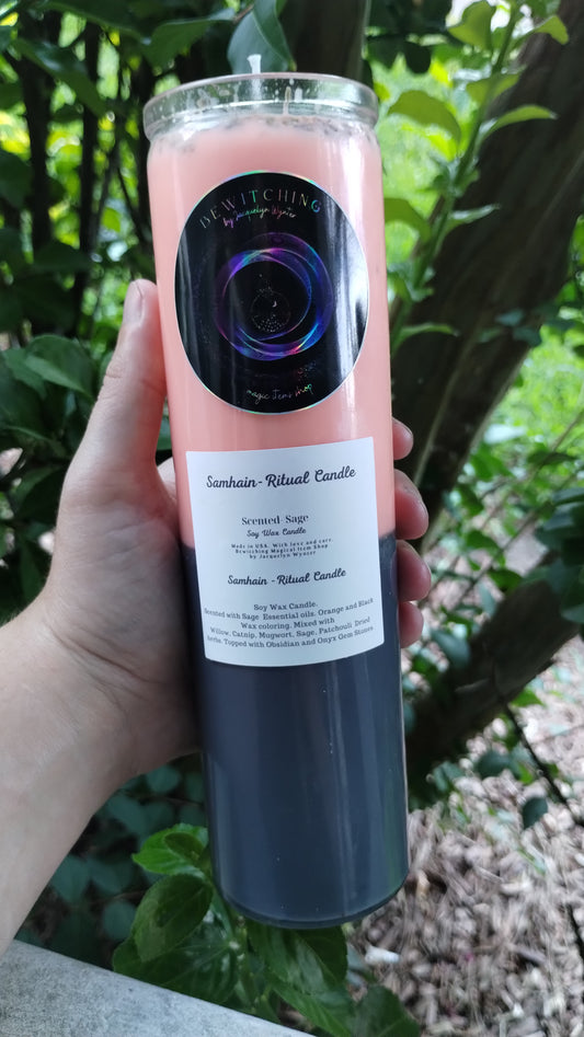 Custom Magical Samhain/Halloween Ritual Candle