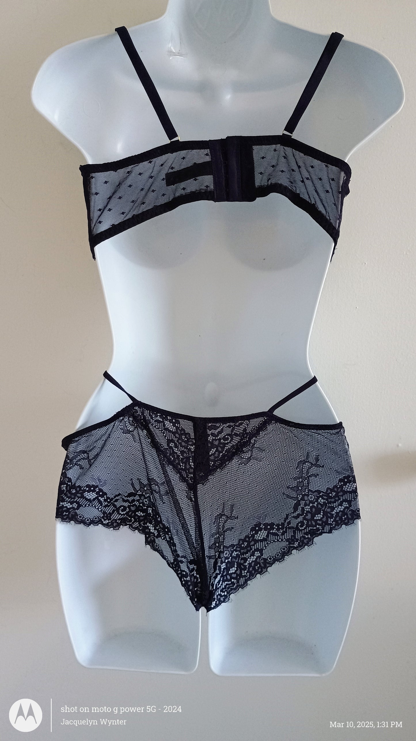 Mesh Bralette with Strappy Boyshorts  (Limited Edition)