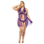 Hello Sexy The Lily Babydoll and Panty Set Curvy-Lilac
